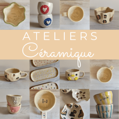 Ateliers céramiques : découvrez l'univers de la poterie durant 2h ou 2h30 d'atelier créatif !