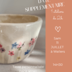 Samedi 11 juillet 2026 - 14h30 - Tasse personnalisée sans anse
